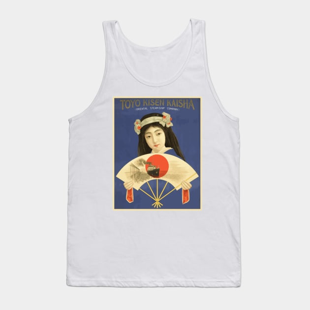 Toyo Kisen Kaisha (Steamship Company) Japanese Beauty Vintage Poster Design Tank Top by Naves